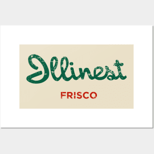 Illinest Holiday Inn Distressed Frisco Posters and Art